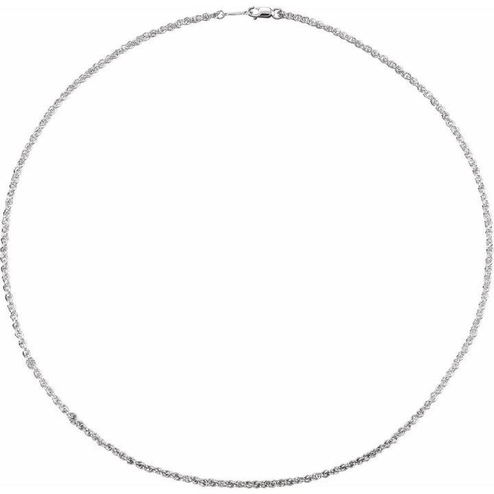 Sterling Silver Rope Chain circular
