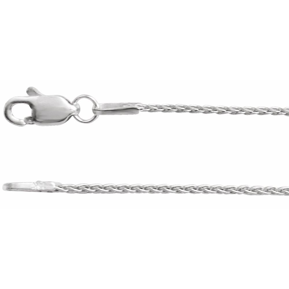 14K White Wheat Chain