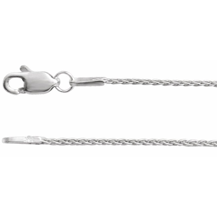 14K White Wheat Chain