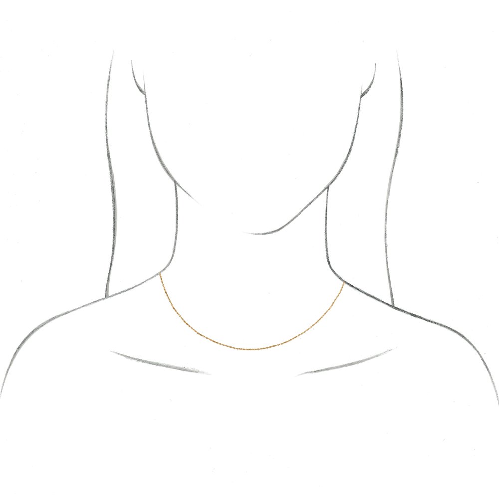 Mockup of chain on human neck