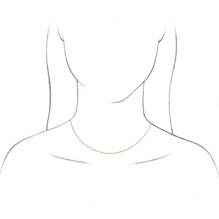 Mockup of chain on human neck