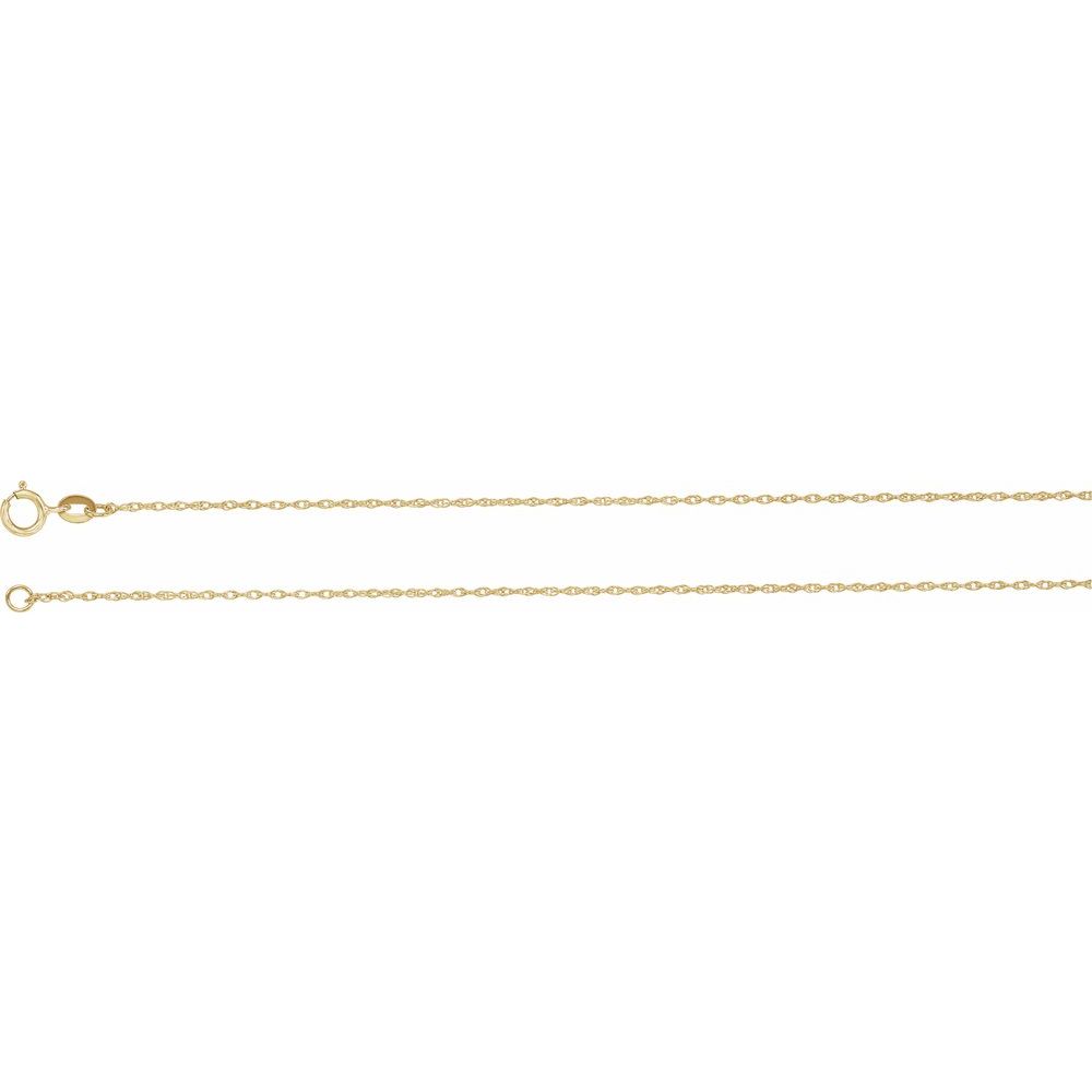 14K Yellow Rope Chain straight