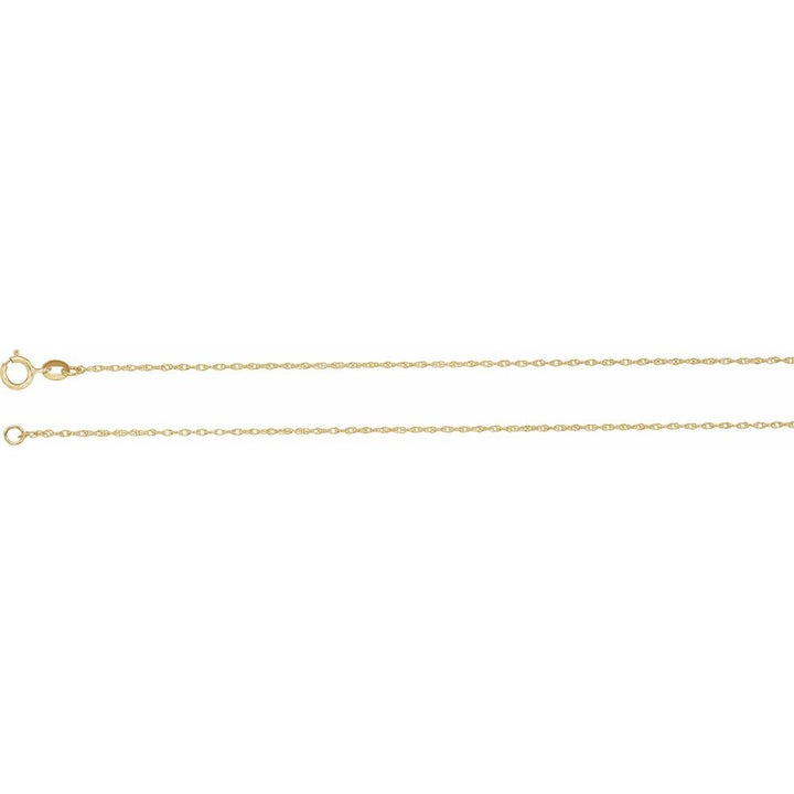 14K Yellow Rope Chain straight