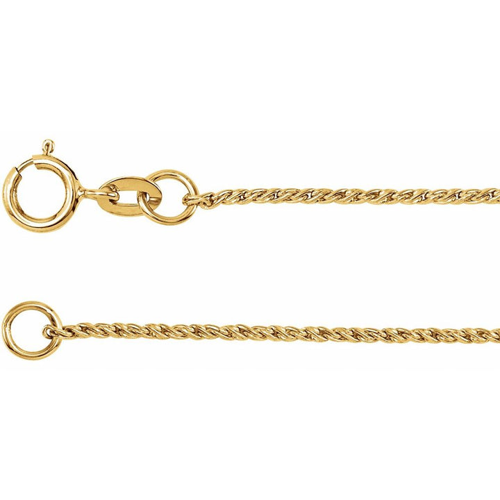 14K Yellow Twisted Wheat Chain