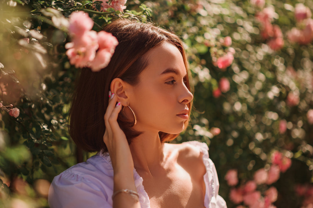 24 Karat Hoop Earrings