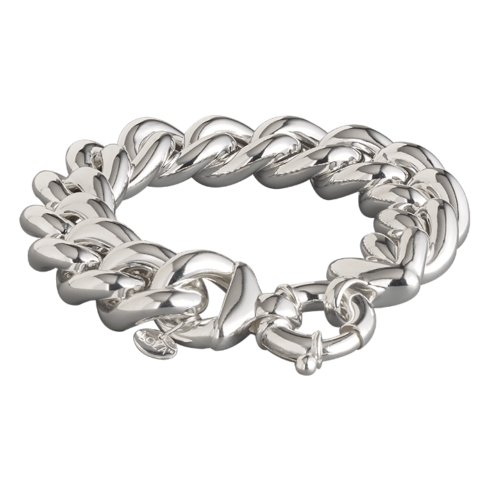 LOLA Curb Large Bracelet in Silver
